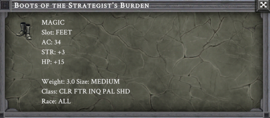 BOOTS OF THE STRATEGIST'S BURDEN item card